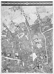 Mapa Clerkenwell, City of London, 1746